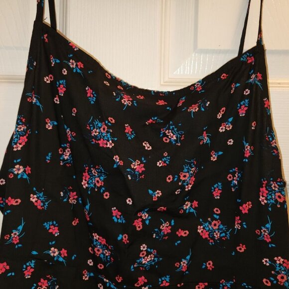 VANS Black Floral Mandi Cami Dress Medium - Picture 5 of 8